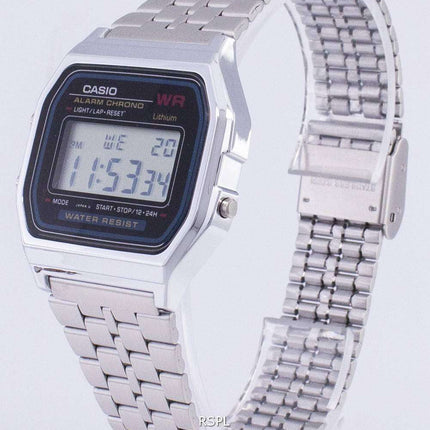 Reloj Casio Digital alarma Chrono acero inoxidable A159WA N1DF A159WA N1 de los hombres