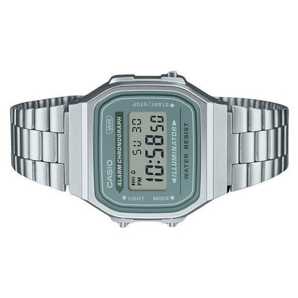 Reloj Casio Vintage Digital de acero inoxidable con pulsera de cuarzo A168WA-3A para hombre