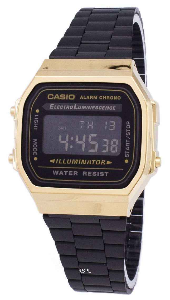 Reloj Unisex Casio Vintage cronógrafo alarma Digital A168WEGB-1B