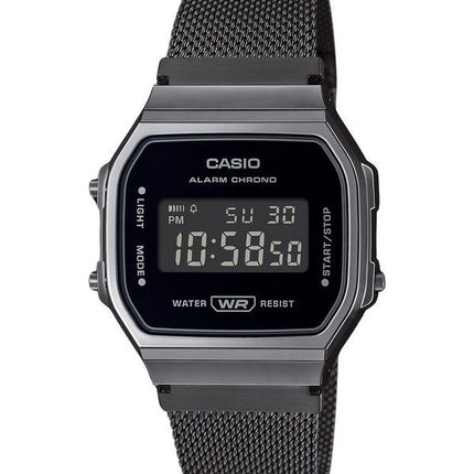 Reloj unisex Casio Vintage Digital de acero inoxidable con pulsera de malla de cuarzo A168WEMB-1B