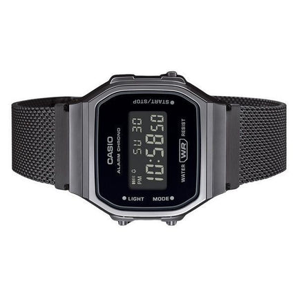 Reloj unisex Casio Vintage Digital de acero inoxidable con pulsera de malla de cuarzo A168WEMB-1B