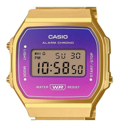 Reloj unisex Casio Vintage digital en tono dorado con pulsera de acero inoxidable y cuarzo A168WERG-2A