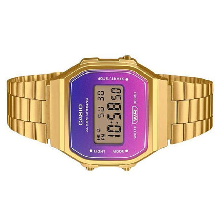 Reloj unisex Casio Vintage digital en tono dorado con pulsera de acero inoxidable y cuarzo A168WERG-2A