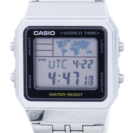 Casio alarma mundial tiempo Digital A500WA-1DF reloj de Men