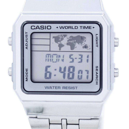 Reloj Casio alarma mundial tiempo Digital A500WA-7DF hombres