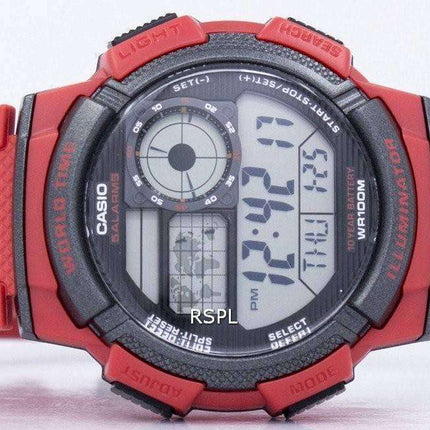 Casio juvenil mundial de la alarma del mundo del mapa AE-1000W-4AV AE1000W-4AV reloj de caballero