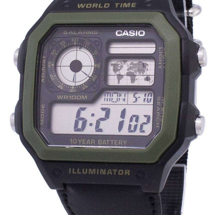 Casio Youth series digital World Time AE-1200WHB-1BVDF AE-1200WHB-1BV reloj de caballero