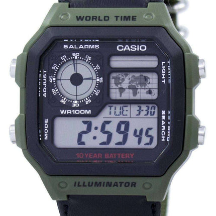 Reloj Casio World Time Alarm Digital AE-1200WHB-3BV AE1200WHB-3BV para hombre