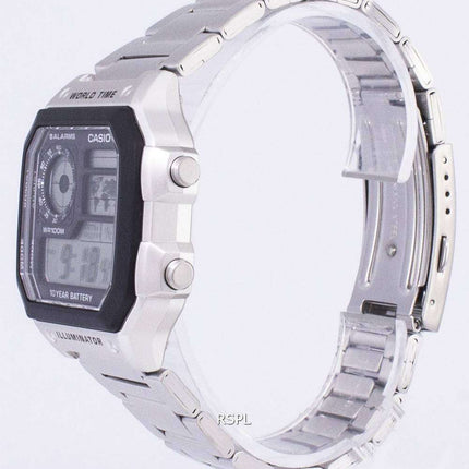 Reloj Casio Digital World Time WR100M AE-1200WHD-1AVDF AE-1200WHD-1AV