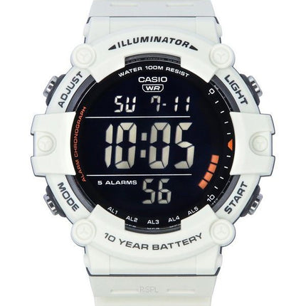 Casio Standard Digital White Resin Strap Cuarzo AE-1500WH-8B2 100M Reloj para hombre