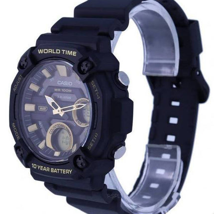 Reloj Casio Youth analógico digital resina esfera negra cuarzo AEQ-120W-9AV AEQ120W-9 100M para hombre