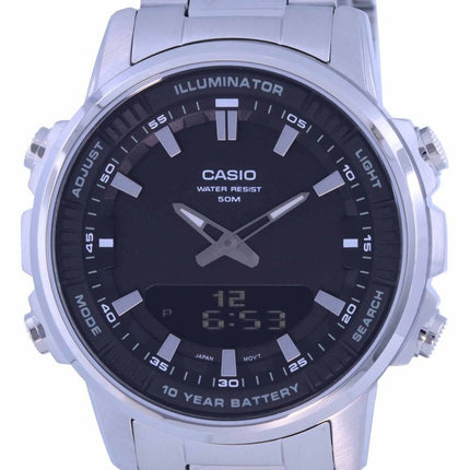 Reloj para hombre Casio Enticer World Time Telememo analógico digital AMW-880D-1A AMW880D-1