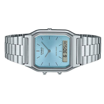 Reloj Casio Vintage analógico digital con esfera azul turquesa y cuarzo AQ-230A-2A1 para mujer