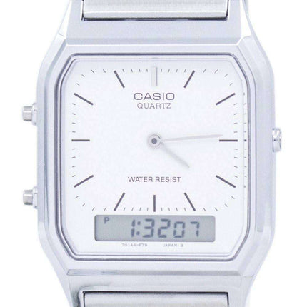 Reloj Casio Vintage Dual Time Alarm Cuarzo analógico digital AQ-230A-7DMQ AQ230A-7DMQ