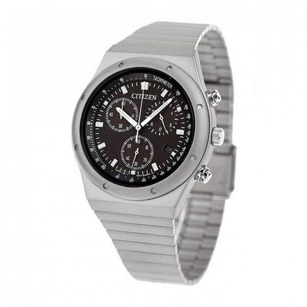 Reloj Citizen Eco-Drive cronÃ³grafo de acero inoxidable con esfera negra AT2540-57E para hombre