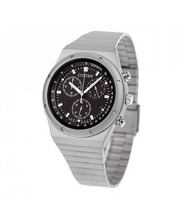 Reloj Citizen Eco-Drive cronÃ³grafo de acero inoxidable con esfera negra AT2540-57E para hombre