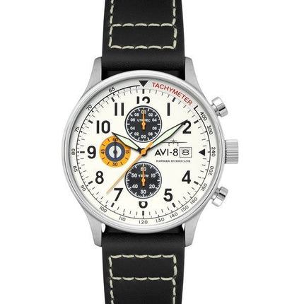 Reloj de cuarzo para hombre AVI-8 Hawker Hurricane Classic Chronograph Imperial War Museums Edition AV-4011-1E con esfera blanca