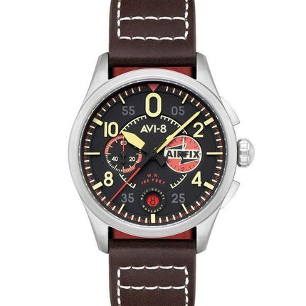 AVI-8 Spitfire Lock Cronógrafo Airfix Edition Raven Black Dial Quartz AV-4089-09 Reloj para hombre