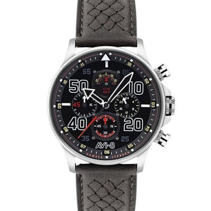 AVI-8 Hawker Typhoon Rb396 Sheila Cronógrafo Edición limitada Reloj para hombre con esfera negra y cuarzo AV-4093-05