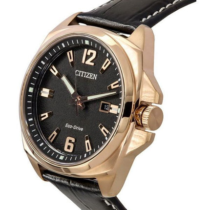 Reloj Citizen Eco-Drive Sport Luxury Endicott con correa de cuero y esfera negra AW1723-02E 100M para hombre