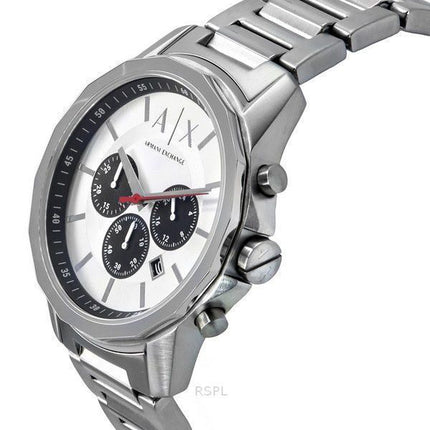 Armani Exchange Reloj cronógrafo de acero inoxidable con esfera plateada y cuarzo AX1742 para hombre