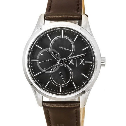 Armani Exchange correa de cuero multifunción esfera negra cuarzo AX1868 Watch de Men es