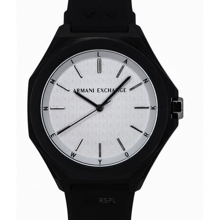 Reloj Armani Exchange con correa de silicona y esfera blanca de cuarzo AX4600 para hombre