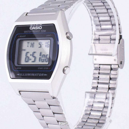 Casio Digital cuarzo iluminador de acero inoxidable B640WD-1AVDF B640WD-1AV reloj para hombre