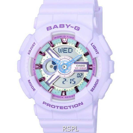 Casio Baby-G analógico digital pastel se encuentra con cuarzo metálico BA-110XPM-6A BA110XPM-6 100M Reloj para mujer