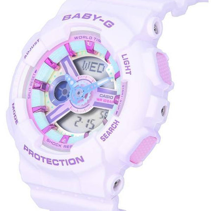 Casio Baby-G analógico digital pastel se encuentra con cuarzo metálico BA-110XPM-6A BA110XPM-6 100M Reloj para mujer