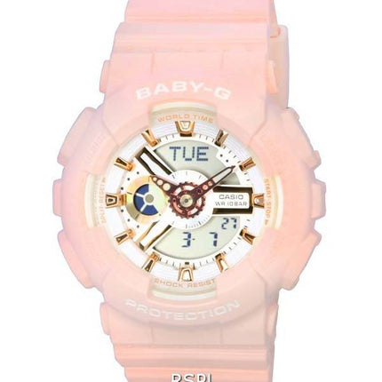 Casio Baby-G Analógico Digital Esfera blanca Cuarzo BA-110XRG-4A BA110XRG-4 100M Reloj para mujer