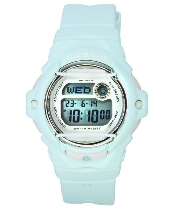 Casio Baby-G Digital Pastel Correa de resina verde Cuarzo BG-169U-3 200M Reloj para mujer