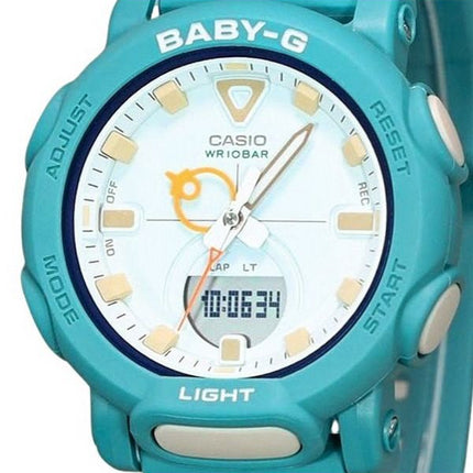 Reloj Casio Baby-G analógico digital con base biológica, correa de resina, esfera verde claro, cuarzo BGA-310RP-3A 100M para muj