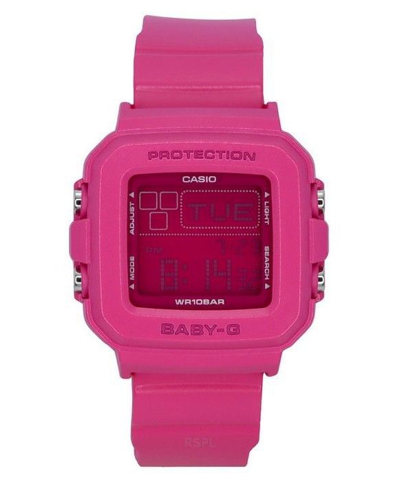 Reloj Casio Baby-G Plus Digital 30.º aniversario con correa de resina rosa de cuarzo BGD-10K-4 100M para mujer con soporte espec