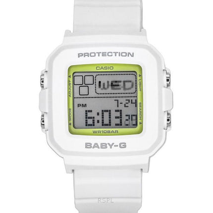 Reloj Casio Baby-G Plus Digital 30.º aniversario con correa de resina blanca de cuarzo BGD-10K-7 100M para mujer con soporte esp