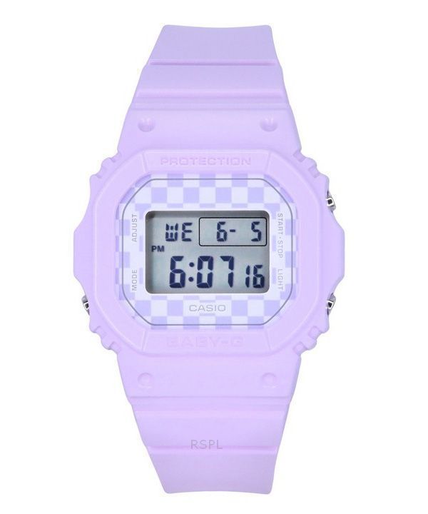 Reloj Casio Baby-G Skater Fashion Digital con correa de resina morada de cuarzo BGD-565GS-6 100M para mujer