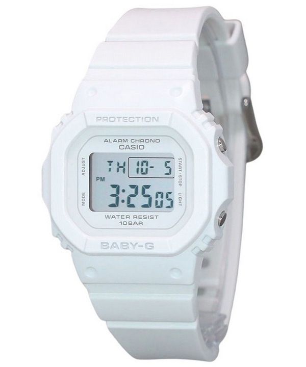 Reloj Casio Baby-G digital con correa de resina blanca de cuarzo BGD-565U-7 100M para mujer