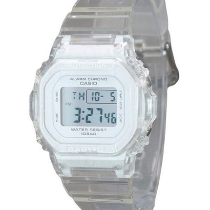 Reloj Casio Baby-G digital con correa de resina transparente de cuarzo BGD-565US-7 100M para mujer