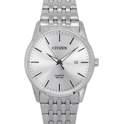 Reloj para hombre Citizen con pulsera de acero inoxidable y esfera plateada de cuarzo BI5000-87A