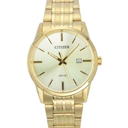 Reloj Citizen BI5002-57P de cuarzo con esfera color champán y acero inoxidable en tono dorado para hombre