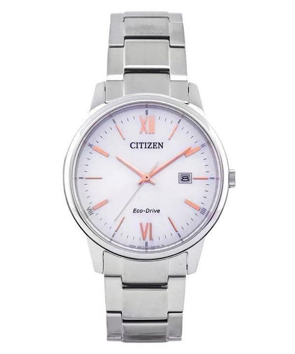 Reloj unisex Citizen Eco-Drive de acero inoxidable con esfera plateada BM6978-77A