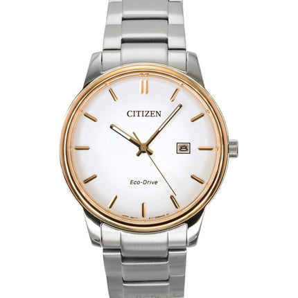 Reloj Citizen Eco-Drive de acero inoxidable con esfera blanca BM6979-74A para hombre