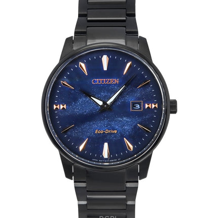 Reloj Citizen Pair Eco-Drive de acero inoxidable con esfera azul BM7595-89L para hombre