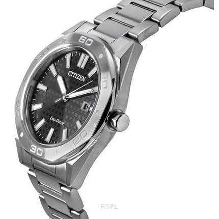 Reloj Citizen Eco-Drive de acero inoxidable con esfera negra BM7630-80E 100M para hombre