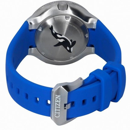 Reloj Citizen Promaster Eco-Drive Diver&#39,s BN0238-02L 200M para hombre con correa de PU y esfera azul