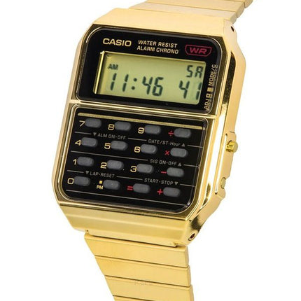 Reloj Casio Vintage con calculadora digital y cuarzo de acero inoxidable en tono dorado CA-500WEG-1A para hombre