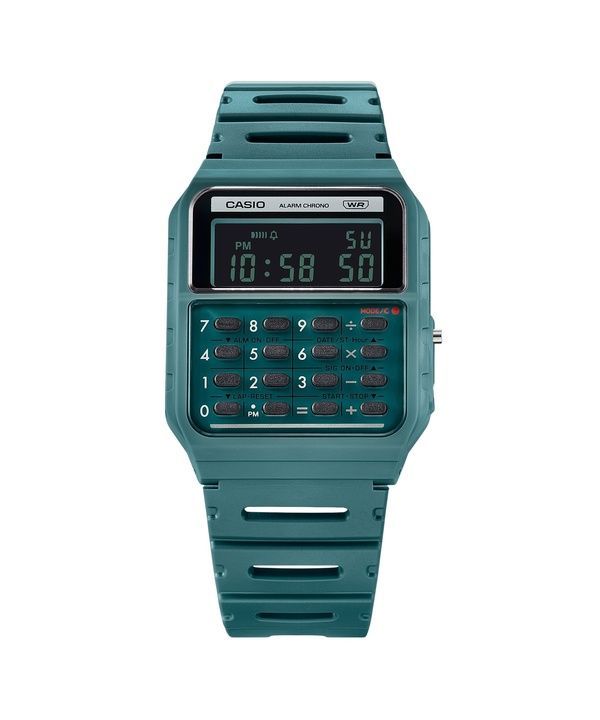 Reloj unisex Casio POP Vintage Calculator Digital Green Bio-Based Resin Strap Quartz CA-53WB-3B