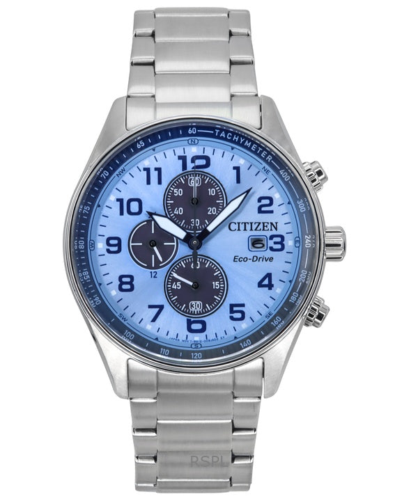 Reloj Citizen Eco-Drive Chronograph de edición limitada en acero inoxidable con esfera azul CA0770-72M 100M para hombre