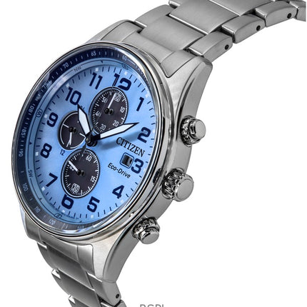 Reloj Citizen Eco-Drive Chronograph de edición limitada en acero inoxidable con esfera azul CA0770-72M 100M para hombre