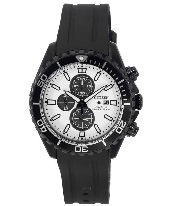 Citizen Promaster Marine Eco-Drive Cronógrafo Esfera blanca Diver's CA0825-05A 200M Reloj para hombre